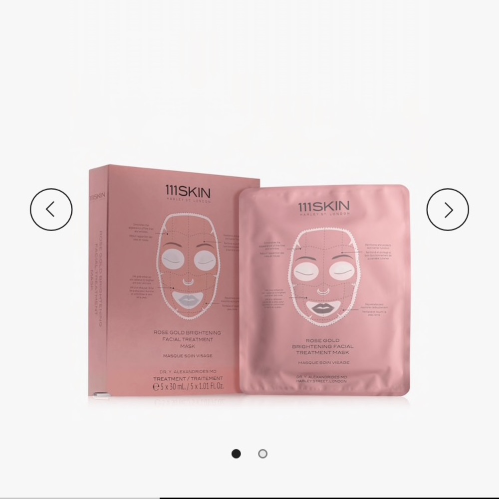 Rose gold brightening facial treatment mask